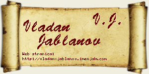 Vladan Jablanov vizit kartica